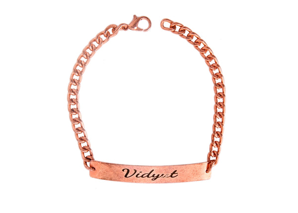 Full Copper Customized Chain Bracelet for Men & Women By Punjabi Swagg