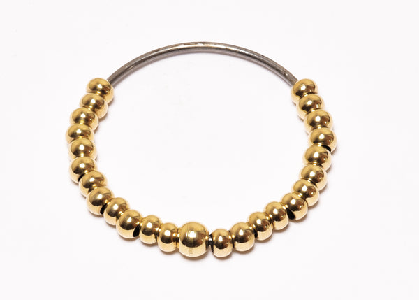 Sarabloh Simran Kada with Golden Colour Beads for Men and Women by Punjabi Swagg