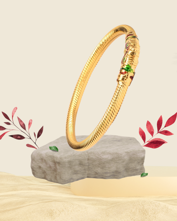 Punjabi Swagg Brass Snake Vahan Bracelet for Women (5 mm thickness)