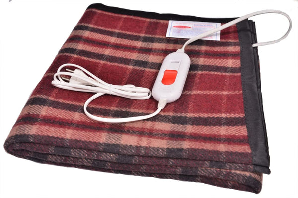 SUMMER FEEL Wool Electric Under Blanket Bed Warmer Single Bed Heating Kambal Hot Blanket For Winter, 30 X 60 Inches, Multicolor